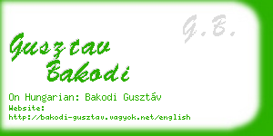 gusztav bakodi business card